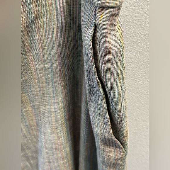Theory Treeca Pull On Linen Blend Slim Cropped Pants 16 Multi-Colour Pockets - Picture 10 of 16